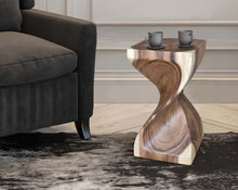 Load image into Gallery viewer, Single Twist stool side table Acacia wood Side Table/Corner Table Bar stool-Medium 50 cm height.
