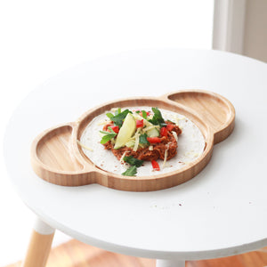 Toddlers mealtime Plate 100% sustainable bamboo-Karri the Koala-Food contact grade production