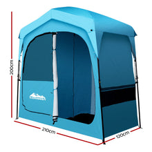 Load image into Gallery viewer, Weisshorn Pop Up Camping Shower Tent Portable Toilet Outdoor Change Room Blue
