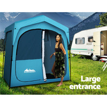 Load image into Gallery viewer, Weisshorn Pop Up Camping Shower Tent Portable Toilet Outdoor Change Room Blue
