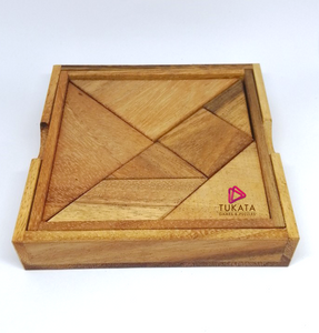 Logic Tangram Wooden Puzzle Game 7 pieces