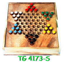 Load image into Gallery viewer, Chinese Checkers - wooden board game, strategy game, game for adults, game for kids, table game
