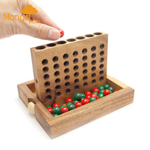 Load image into Gallery viewer, 4 IN A ROW GAME Connect four board game with marbles-ready for travel.
