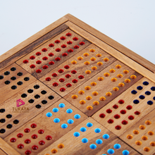 Load image into Gallery viewer, Dominoes Game wood Set 91 pieces Handmade Dominoes in Gift box
