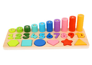 Counting Stacker with shapes toy Tower shapes Learn to Count Stacker.