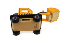 Load image into Gallery viewer, Excavator toy wooden bulldozer with movable parts-large 28 cm length- gift ready
