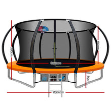 Load image into Gallery viewer, Everfit 12FT Trampoline Round Trampolines With Basketball Hoop Kids Present Gift Enclosure Safety Net Pad Outdoor Orange
