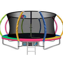 Load image into Gallery viewer, Everfit 14FT Trampoline Round Trampolines With Basketball Hoop Kids Present Gift Enclosure Safety Net Pad Outdoor Multi-coloured
