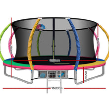 Load image into Gallery viewer, Everfit 14FT Trampoline Round Trampolines With Basketball Hoop Kids Present Gift Enclosure Safety Net Pad Outdoor Multi-coloured
