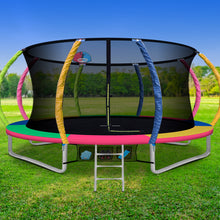 Load image into Gallery viewer, Everfit 14FT Trampoline Round Trampolines With Basketball Hoop Kids Present Gift Enclosure Safety Net Pad Outdoor Multi-coloured
