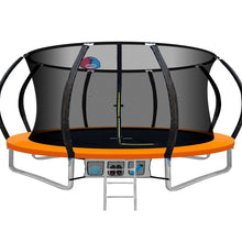 Load image into Gallery viewer, Everfit 14FT Trampoline Round Trampolines With Basketball Hoop Kids Present Gift Enclosure Safety Net Pad Outdoor Orange
