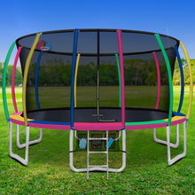 Load image into Gallery viewer, Everfit 16FT Trampoline Round Trampolines With Basketball Hoop Kids Present Gift Enclosure Safety Net Pad Outdoor Multi-coloured
