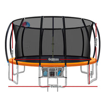 Load image into Gallery viewer, Everfit 16FT Trampoline Round Trampolines With Basketball Hoop Kids Present Gift Enclosure Safety Net Pad Outdoor Orange
