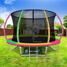 Load image into Gallery viewer, Everfit 8FT Trampoline Round Trampolines Kids Present Gift Enclosure Safety Net Pad Outdoor Multi-coloured
