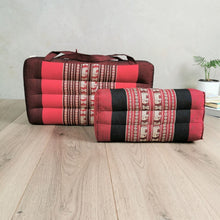 Load image into Gallery viewer, Thai kapok cushion Foldable Meditation Cushion + Seating Block Set
