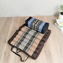 Load image into Gallery viewer, Thai kapok cushion Foldable Meditation Cushion + Seating Block Set RedEle.
