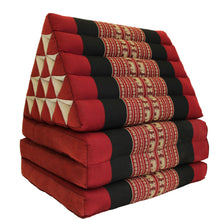 Load image into Gallery viewer, Day bed roll out mattress 3-Folds with backrest Cushion -100% Thailand handmade Kapok-Red
