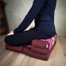 Load image into Gallery viewer, Thai kapok cushion3-Fold Zafu Meditation Cushion Set Pink

