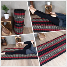 Load image into Gallery viewer, Thai kapok cushion Roll Out Mattress Foldout Mat relaxation, camping or Yoga Matt Natural Kapok Filled Red Blue Green dark red
