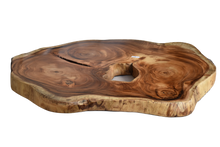 Load image into Gallery viewer, Large exquisite Saur Wood Round Coffee Table, large circumference 118 cm x 112 cm x 9 cm one of kind 100% unique designed  by nature
