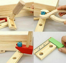 Load image into Gallery viewer, Wooden Tool Box set building and fixing pretend play educational toy
