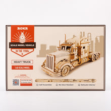 Load image into Gallery viewer, Model 3D Wooden 1:40 scale model vehicle Truck Building Kits for Children, Adults from 8 to 99 years,
