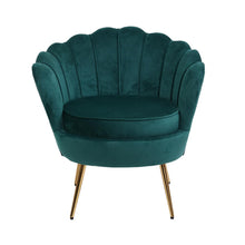 Load image into Gallery viewer, Artiss Armchair Lounge Chair Accent Armchairs Retro Lounge Accent Chair Single Sofa Velvet Shell Back Seat Green
