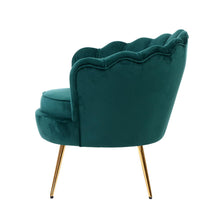 Load image into Gallery viewer, Artiss Armchair Lounge Chair Accent Armchairs Retro Lounge Accent Chair Single Sofa Velvet Shell Back Seat Green
