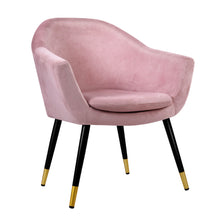 Load image into Gallery viewer, Artiss Armchair Lounge Chair Accent Armchairs Retro Single Sofa Velvet Pink Seat
