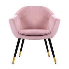 Load image into Gallery viewer, Artiss Armchair Lounge Chair Accent Armchairs Retro Single Sofa Velvet Pink Seat
