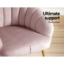 Load image into Gallery viewer, Artiss Armchair Lounge Chair Armchairs Accent Chairs Velvet Sofa Pink Couch
