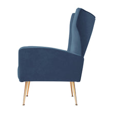 Load image into Gallery viewer, Artiss Armchair Lounge Accent Chairs Armchairs Chair Velvet Sofa Navy Blue Seat
