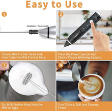 Load image into Gallery viewer, VIKUS Silver Rechargeable Electric Milk Frother Handheld (3 Speeds)
