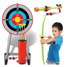 Load image into Gallery viewer, Funyards Large 2 in 1 Archery Set Kids Suction Arrows Target 90cm Stand
