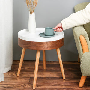 Side Table With  Storage compartment