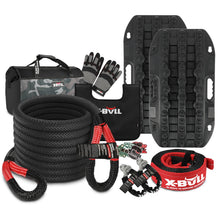Load image into Gallery viewer, X-BULL 4WD Recovery Kit 15PCS Winch Recovery track Kinetic Rope Snatch Strap 4X4
