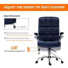 Load image into Gallery viewer, Velvet Home Ergonomic Swivel Adjustable Tilt Angle and Flip-up Arms Office Chair
