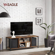Load image into Gallery viewer, TV Cabinet Shelf with Open Compartments Brown and Black LTV060B01
