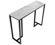 Load image into Gallery viewer, Interior Ave - Stone Marble Console - Marble &amp; Black
