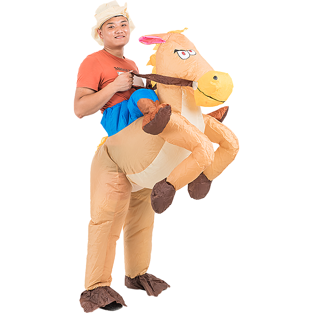 COWBOY Fancy Dress Inflatable Suit -Fan Operated Costume