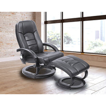 Load image into Gallery viewer, PU Leather Massage Chair Recliner Ottoman Lounge Remote
