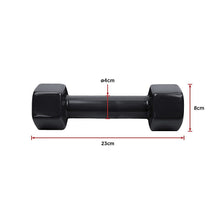 Load image into Gallery viewer, 5kg Dumbbells Pair PVC Hand Weights Rubber Coated
