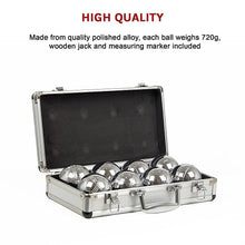 Load image into Gallery viewer, Deluxe Boules Bocce 8 Alloy Ball Set with Case
