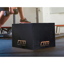 Load image into Gallery viewer, 3 IN 1 Black Wood Plyo Games Plyometric Jump Box
