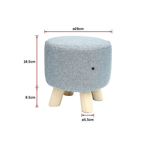 Fabric Ottoman Foot Stool Rest Pouffe Footstool Wood Storage Padded Seat-Last one available