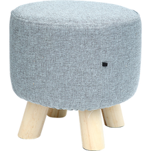 Load image into Gallery viewer, Fabric Ottoman Foot Stool Rest Pouffe Footstool Wood Storage Padded Seat-Last one available
