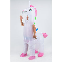 Load image into Gallery viewer, Giant Unicorn Fancy Dress Fan Inflatable Costume Suit
