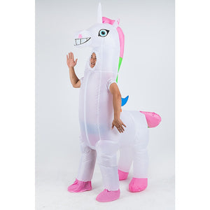 Giant Unicorn Fancy Dress Fan Inflatable Costume Suit