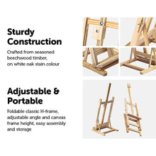 Load image into Gallery viewer, Tabletop Easel Wood Studio H-Frame Artist Art Display Painting Shop Tripod Stand Wedding
