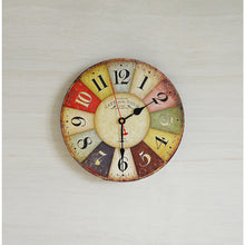 Load image into Gallery viewer, Large Colourful Wall Clock Kitchen Office Retro Timepiece
